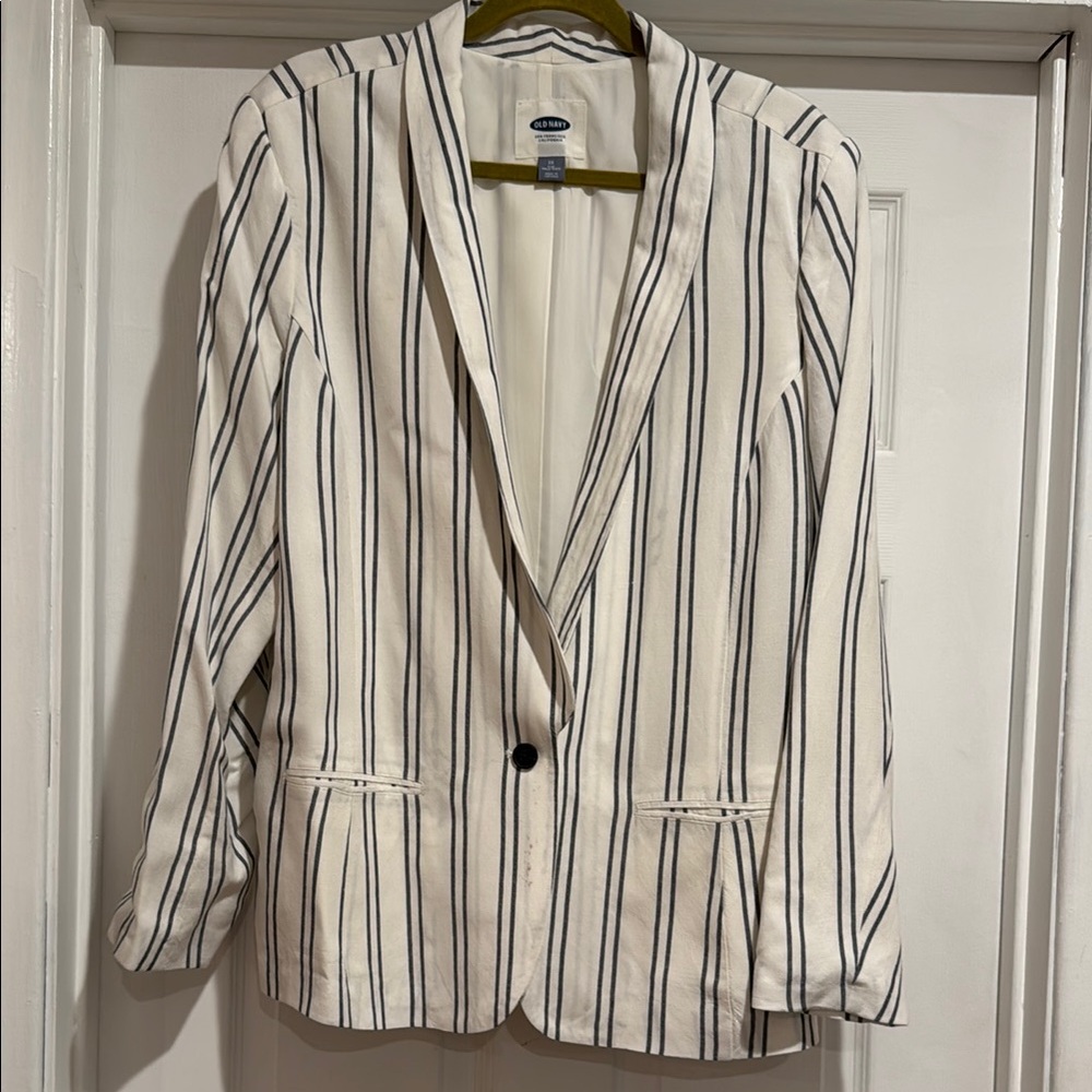 Old Navy White and Blue Jacket